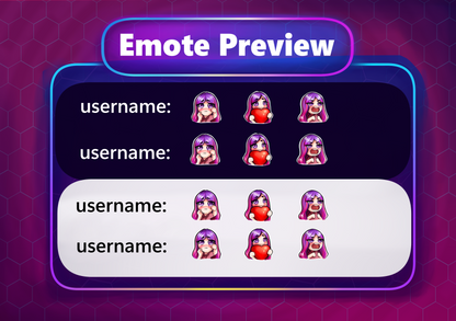 Cute Girl with Pink Hair Twitch Emote – Digital Art Pack